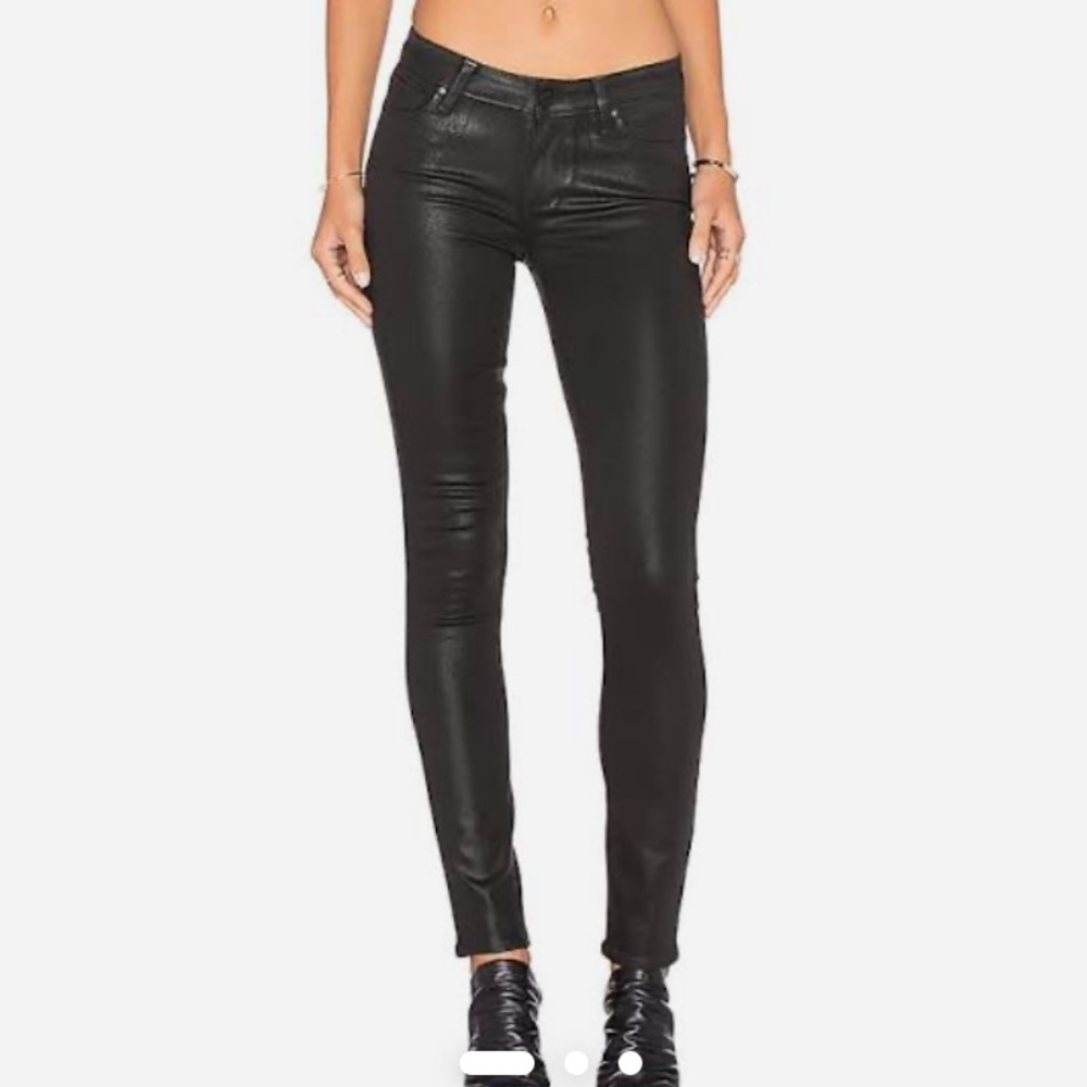 PAIGE verdugo Ultra skinny black shiny jeans